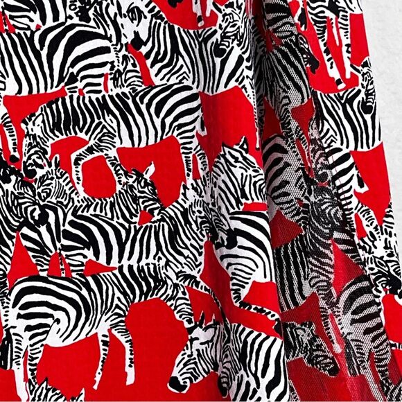 IBKUL Women's Quarter Zip Novelty Zebra Print Long Sleeve Large Pickleball Golf - Picture 5 of 9